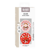BIBS Smokk Studio Colour Anatomisk Latex Polka Size 2 Blossom/Candy Apple - 2 stk.