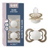 BIBS Smokk Supreme Silikon Str. 2 Vanilla Glow/Dark Oak Glow - 2 stk.