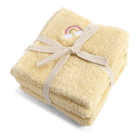 Filibabba Vaskekluter 27x27 cm GOTS - Brodert regnbue - 4 stk.