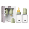 BIBS Babyflaske Rund Latex 150 ml Slow Flow Sage - 2 stk.