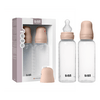 BIBS Babyflaske rund silikon 270 ml Medium Flow Blush - 2 stk.