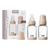 BIBS Babyflaske i glass, rund silikon 120 ml Slow Flow Blush - 2 stk.