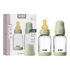 BIBS Babyflaske i glass, rund lateks 120 ml Slow Flow Sage - 2 stk.