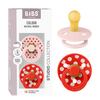 BIBS Smokk Studio Colour Latex Polka Størrelse 1 Blossom/Candy Apple - 2 stk.