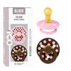 BIBS Smokk Studio Colour Latex Polka Størrelse 2 Babyrosa/Mocha - 2 stk.