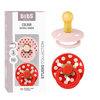 BIBS Smokk Studio Colour Latex Polka Size 2 Blossom/Candy Apple - 2 stk.