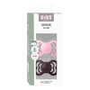 BIBS Smokk Supreme Silikon Størrelse 2 Babyrosa/Plum - 2 stk.