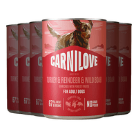 Carnilove Våtfor - kalkun, hjort & reinsdyr - 6 x 400 g.