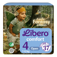 Libero Comfort 4 Åpen Bleie 7-12 kg - 37 stk.