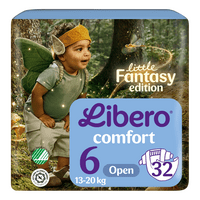 Libero Comfort 6 Åpen Bleie 13-20 kg - 32 stk.