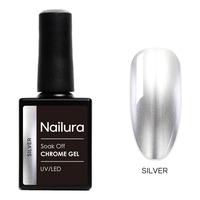 Nailura Chrome Base Silver Gel - 10 ml.