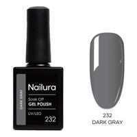 Nailura Gel Polish 232 - Dark Grey - 10 ml.