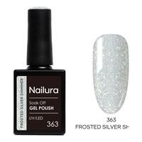 Nailura Gel Polish 363 - Frosted Silver Shimmer - 10 ml.