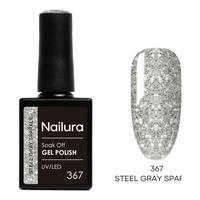 Nailura Gel Polish 367 - Steel Gray Sparkle - 10 ml.