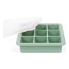 Haakaa Silicone Freezer Tray with Lid - 9 Compartments - Pea Green - 1 stk.