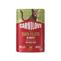 Carnilove Cat Pouch våtfôr m. and & kattemynte - 85 g