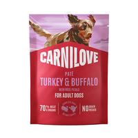 Carnilove Pouch Pate våtfôr m. bøffel & roseblader - 300 g