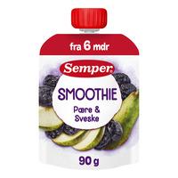 Semper Fruktsmoothie m. Pære & Svisker 6 mdr. Ø - 90 g.