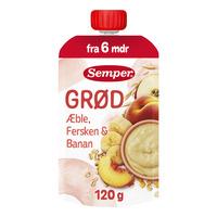 Semper Fruktgrøt m. Eple, Fersken & Banan 6 mdr. - 120 g.