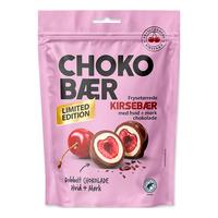 Nordthy Chokobær Frysetørket Kirsebær Hvit- og Mørk Sjokolade - 80 g.