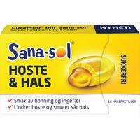 Sana-sol hoste & hals halspastiller- 16 stk.