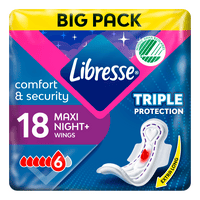 Libresse Maxi Night Wing Big Pack - 18 stk.
