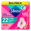 Libresse Ultra Long Wing Big Pack - 22 stk.