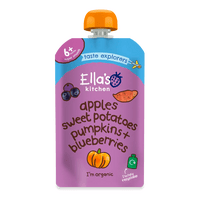Ella's Kitchen Søtpotet, Gresskar, Eple & Blåbær - 120 g