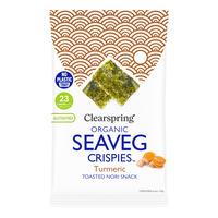 Clearspring Seaveg Crispies Gurkemeie (Tang Chips) - Ø - 4 g.