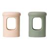 Hevea Wide neck Sleeve 150ml - Sand & Seafoam Blue - 2 stk.