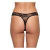 NORTIE Siv Bunnløs Blonde G-Streng S/M - Sort