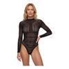 NORTIE Gry Bunnløs Bodystocking m. Lange Ermer - Onesize