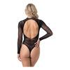 NORTIE Gry Bunnløs Bodystocking m. Lange Ermer - Onesize