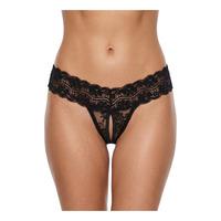 NORTIE Manja Bunnløs Blonde G-Streng - Sort - S/M