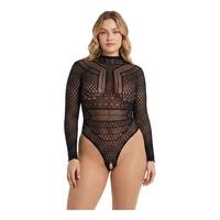 NORTIE Gry Bunnløs Bodystocking - Plus Size - 1 stk.