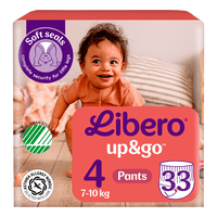 Libero Up&Go 4 Buksebleie 7-10 kg - 33 stk.