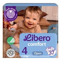 Libero Comfort 4 Åpen Bleie 7-12 kg - 37 stk.