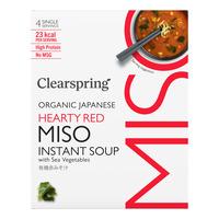 Clearspring Miso Soup Hearty Red - 4x8 g