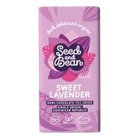 Seed and Bean Mørk Sjokolade 72% m. Lavendel Ø - 75 g.