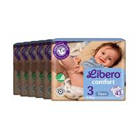 Libero Comfort 3 Åpen Bleie - 6 x 43 stk.