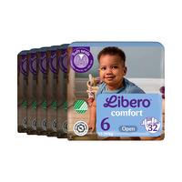 Libero Comfort 6 Åpen Bleie - 6 x 32 stk.