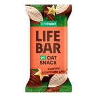 LifeFood Lifebar Havrebar Cashew/Chocolate Chip - Øko - 40 g.
