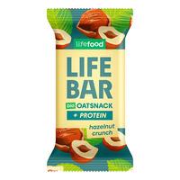 LifeFood Lifebar Havrebar Protein Hazelnut Crunch - Øko - 40 g.
